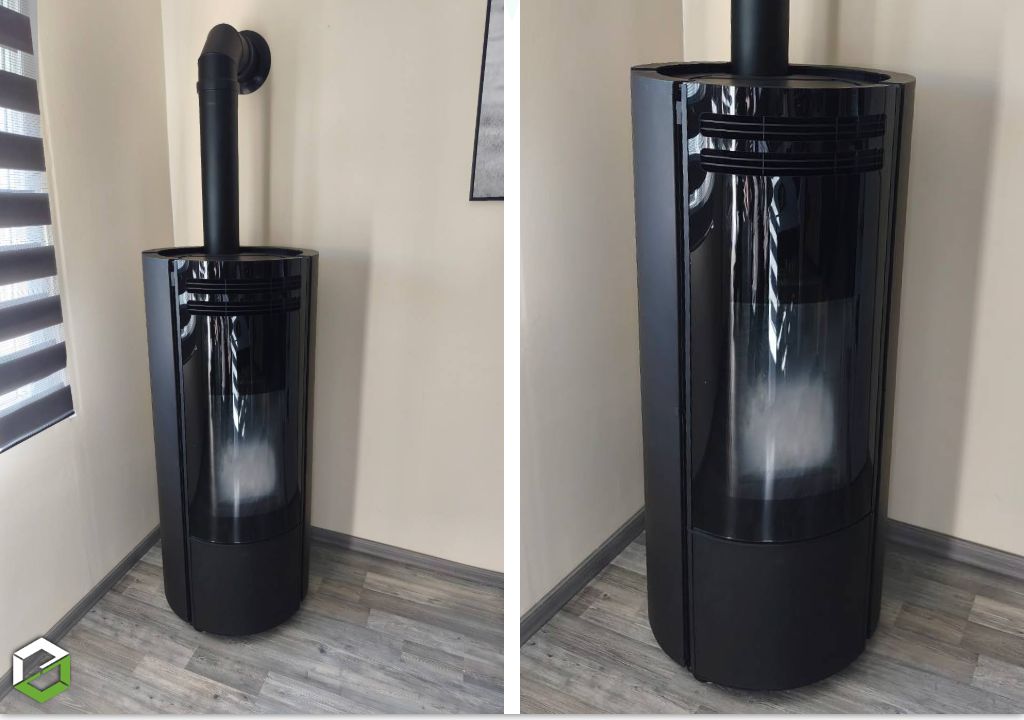 Poêle à granulés de bois Thermorossi installé par un artisan RGE Qualibois 