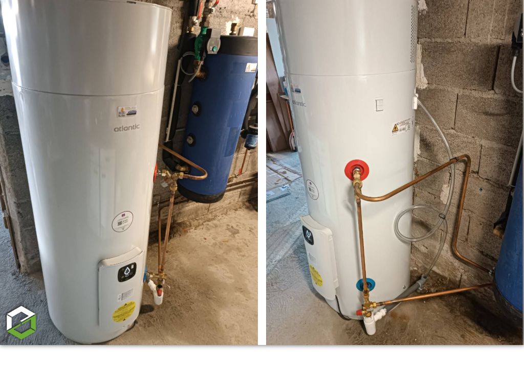 Fourniture et pose d'un chauffe-eau thermodynamique Atlantic Egeo - Artisan QUALIPAC RGE