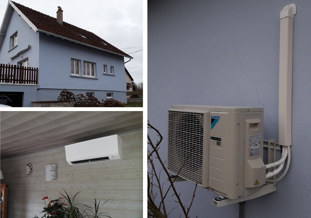 chauffagiste  installation d une climatisation daikin monosplit 