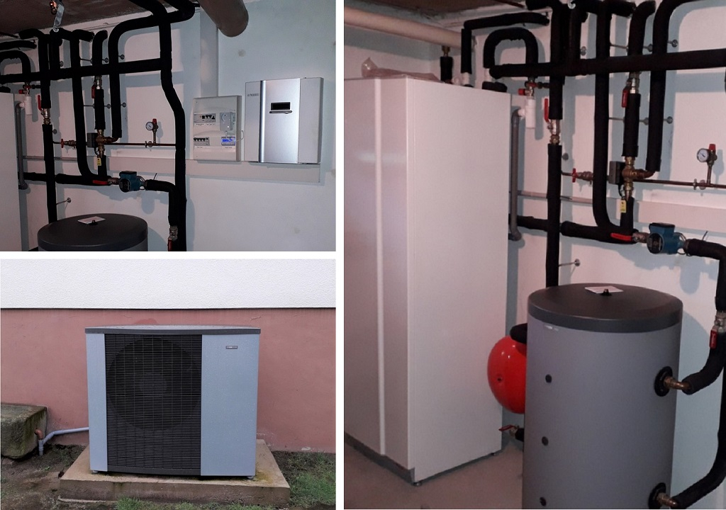 Consultez la chantier : chauffagiste installation d'une pompe à chaleur air/eau nibe f2120 