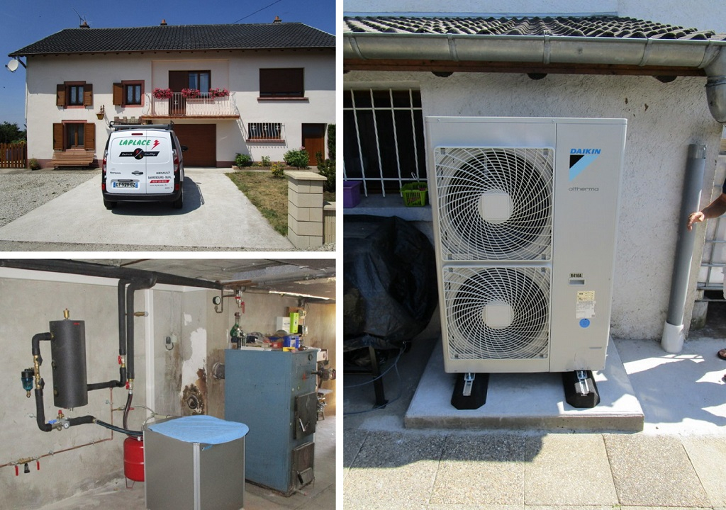 Consultez la chantier : chauffagiste installation d'une pompe à chaleur daikin altherma