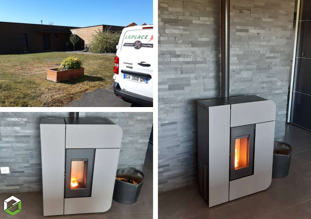 Consultez la chantier : installation d'un poêle à granulés de bois mcz - chauffagiste rge qualibois