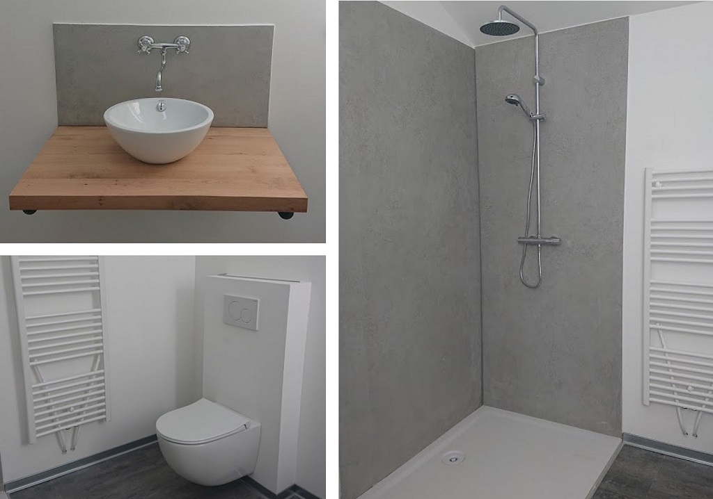 Création de 4 salle-de-bains dans un gite