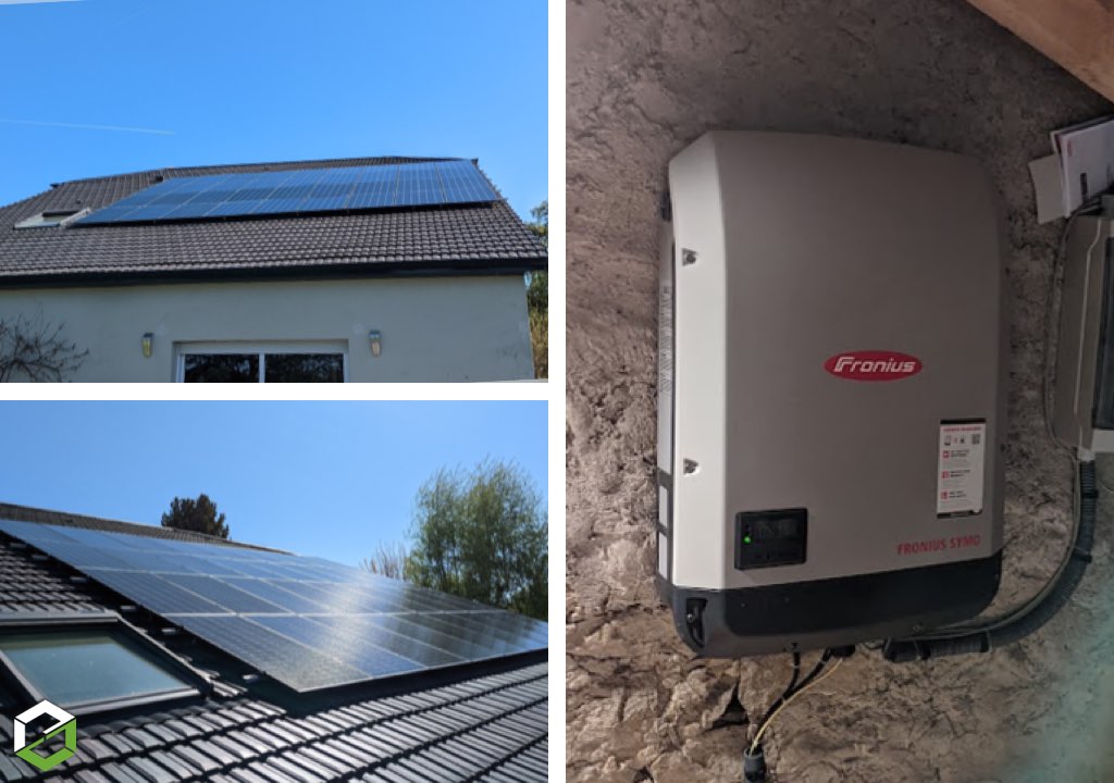 pose d'un système de production d'électricité solaire photovoltaïque 14 kwc