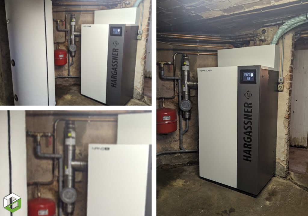 Fourniture et pose d'une chaudière à granulés de bois Hargassner - 15kW - Installateur RGE