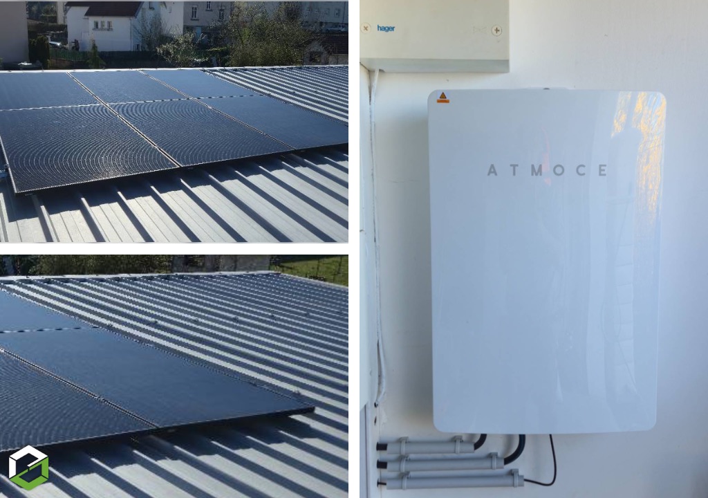 Installation de panneaux photovoltaïques VOLTEC et micros-onduleurs Atmoce