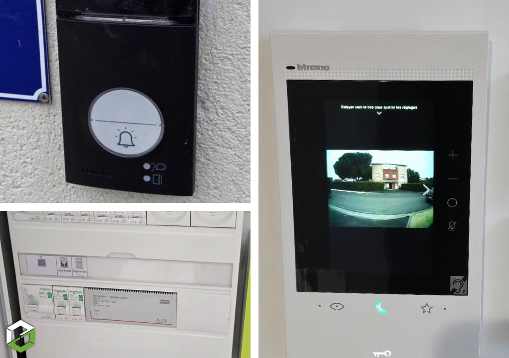 Installation d'un visiophone avec controle d'accés