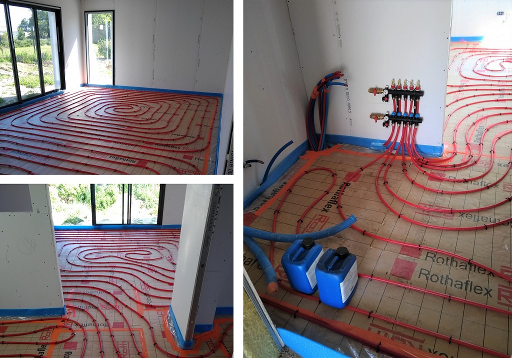 vente installation surface plancher chauffant 85 m² construction neuve