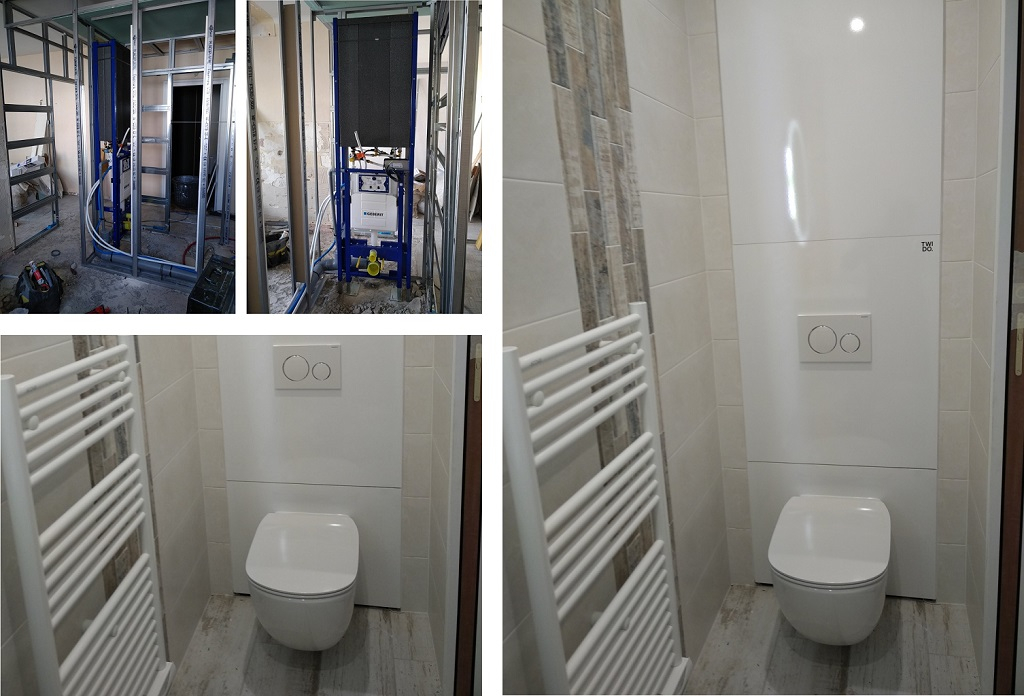 Consultez la chantier : vente installation système twido wc suspendu et ballon eau chaude