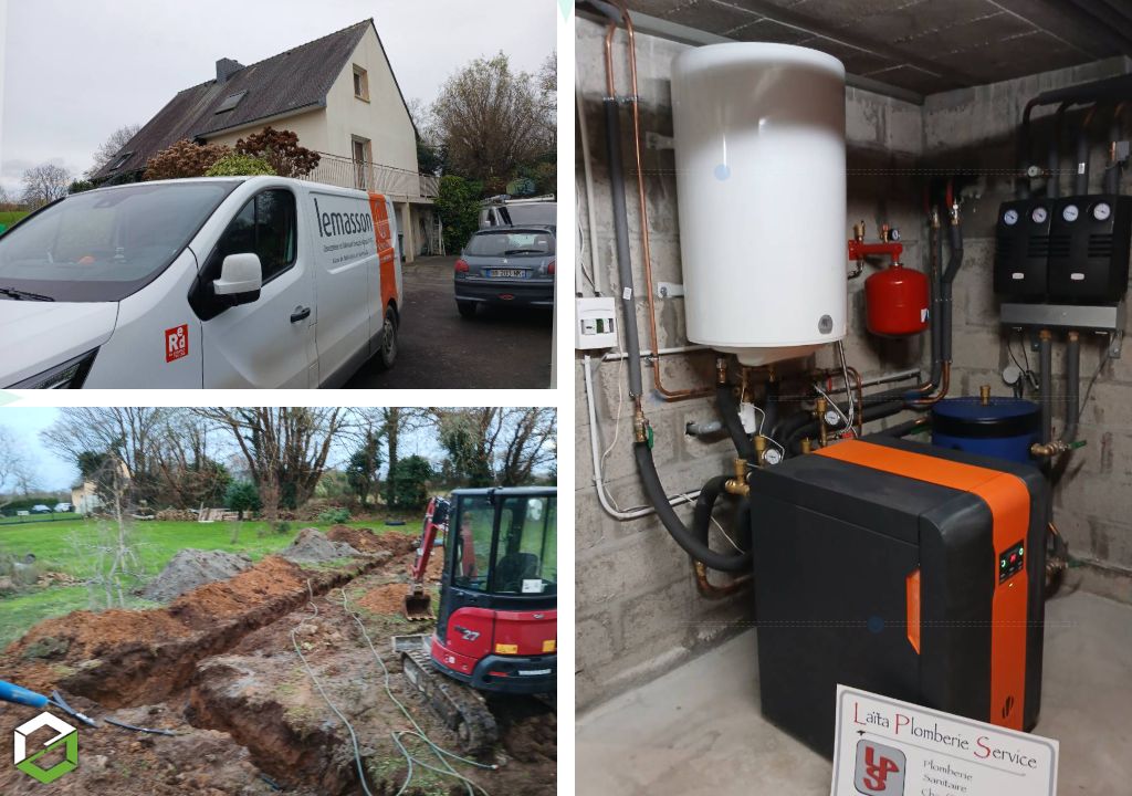 Installation d'une Pompe à Chaleur en géothermie Lemasson-Finistère (29)