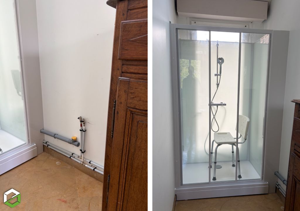 Installation d’une cabine de douche