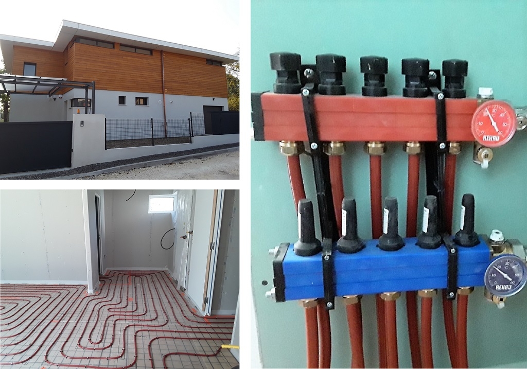 Consultez la chantier : plancher chauffant dans maison neuve bbc