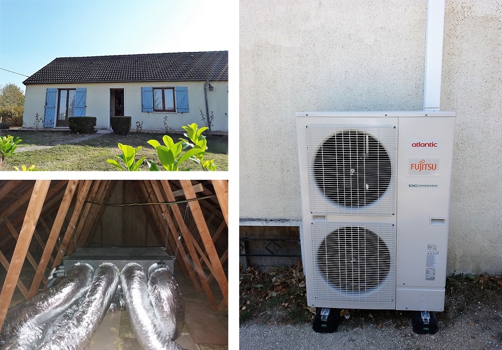 climatisation réversible gainable en remplacement de radiateurs électriques