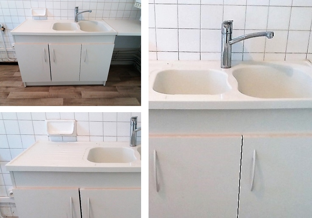 remplacement d'un évier sur meuble