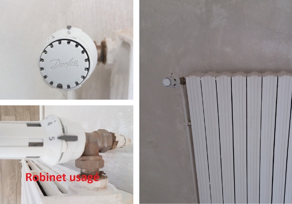 Consultez la chantier : remplacement de robinets thermostatiques de radiateur danfoss