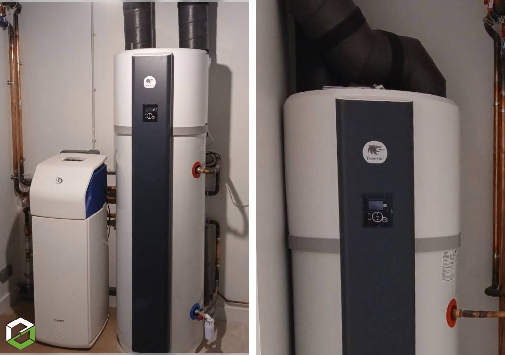 Installation d'un chauffe-eau thermodynamique et d'un adoucisseur