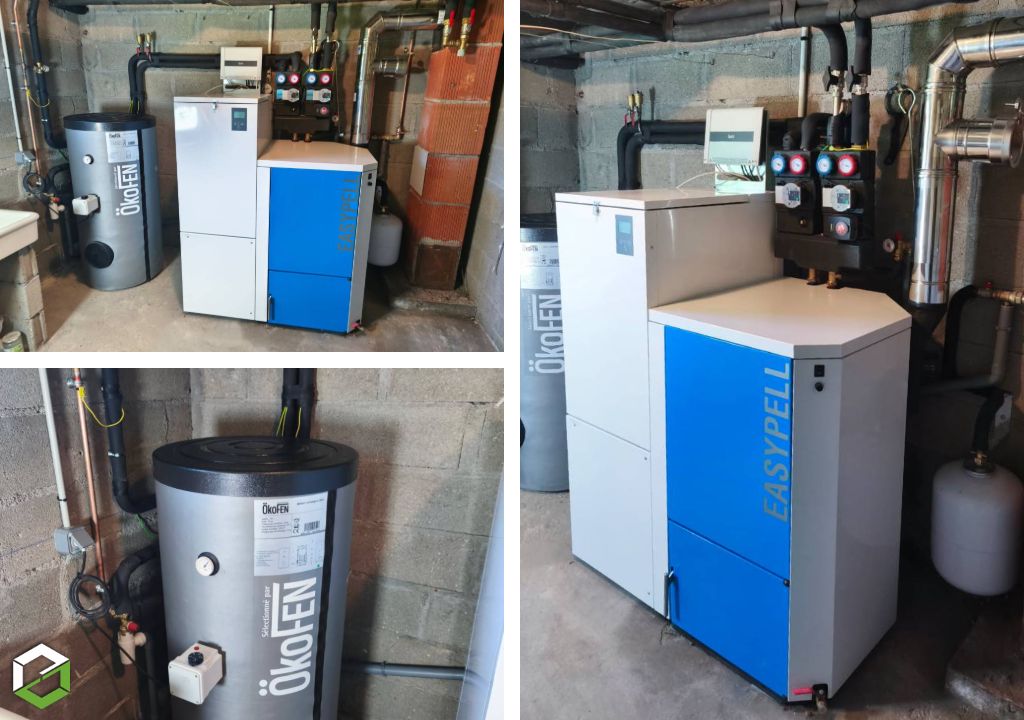 Installation d'une chaudière à granulés de bois avec production ECS en remplacement d'une chaudière fioul