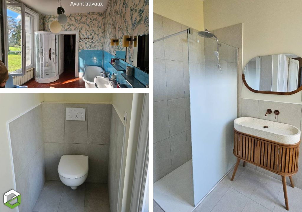Création de salles de bain pour chambres d'hôtes