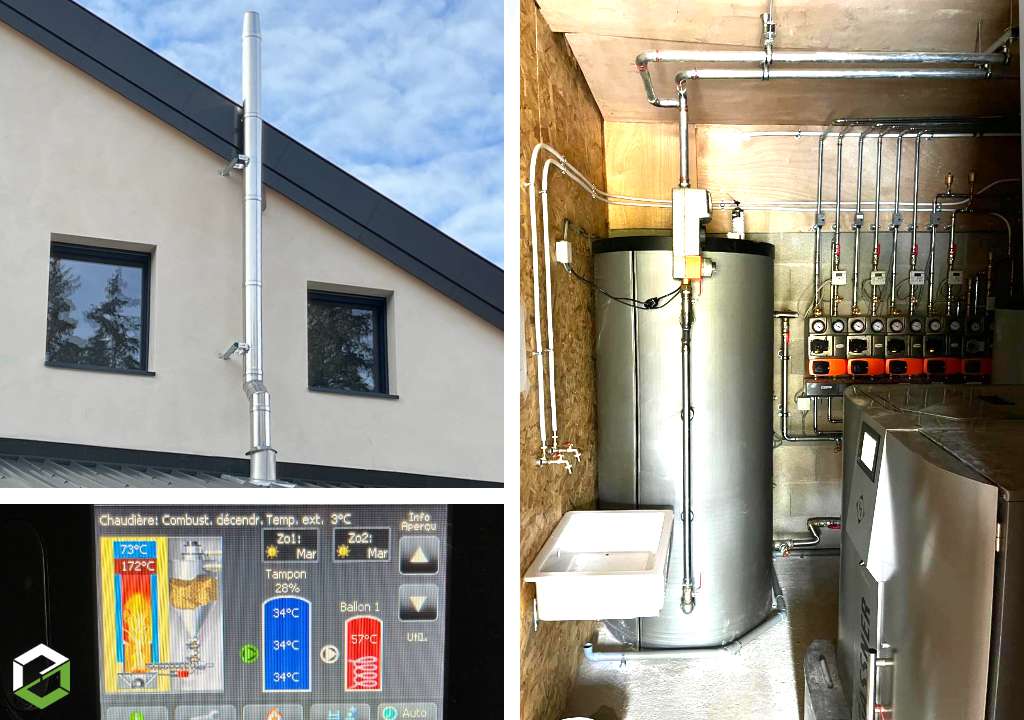 installation d'une chaudière à granulés hargassner de 40 kw pour 4 appartements - entreprise rge qualibois