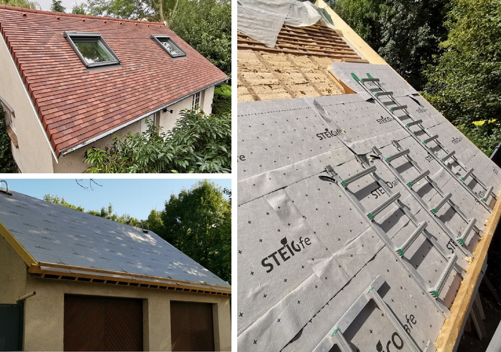 Consultez la chantier : isolation de la toiture par l'extérieur (sarking) en panneaux de fibres de bois steico