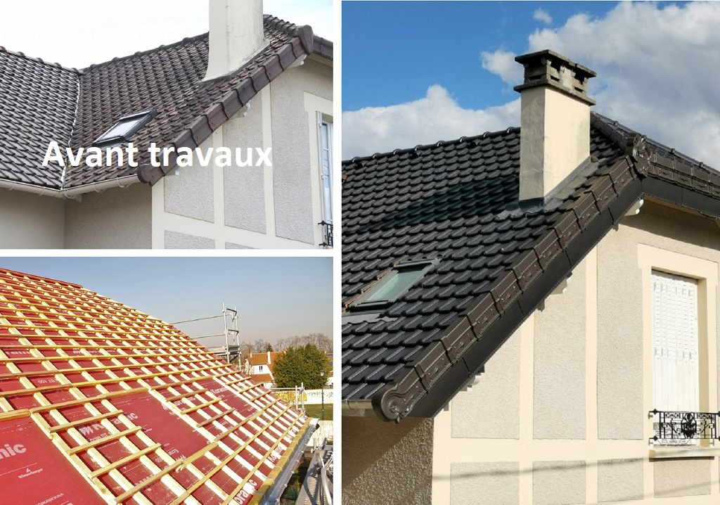 Consultez la chantier : remplacement de la couverture en tuiles mécaniques