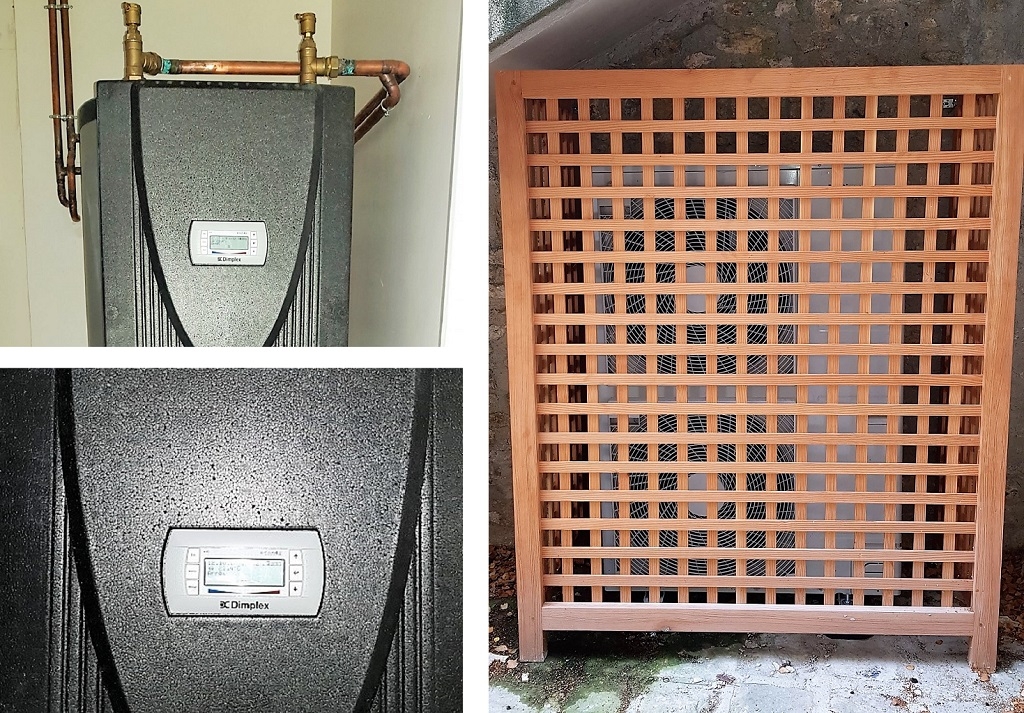 installation d'une pompe à chaleur air / eau avec eau chaude sanitaire 