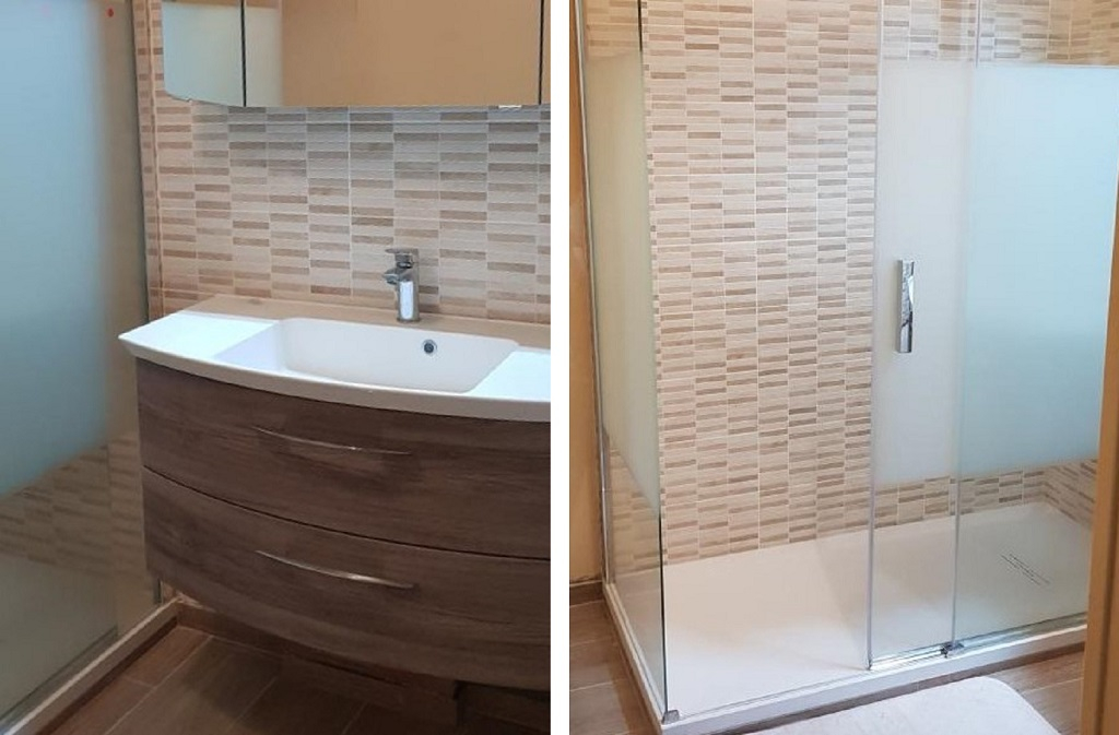 plombier installateur : changement de la vieille salle de bain en salle d'eau à la chapelle la reine 