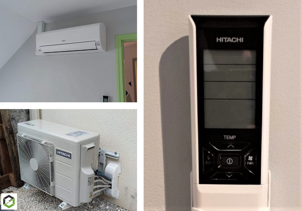 Consultez la chantier : installateur hitachi : installation d'une climatisation de marque hitachi type mokai
