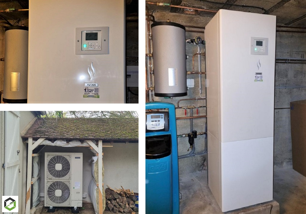 installateur rge de pompe à chaleur : changement d'une chaudière gaz par une pompe à chaleur hitachi yutaki s 80