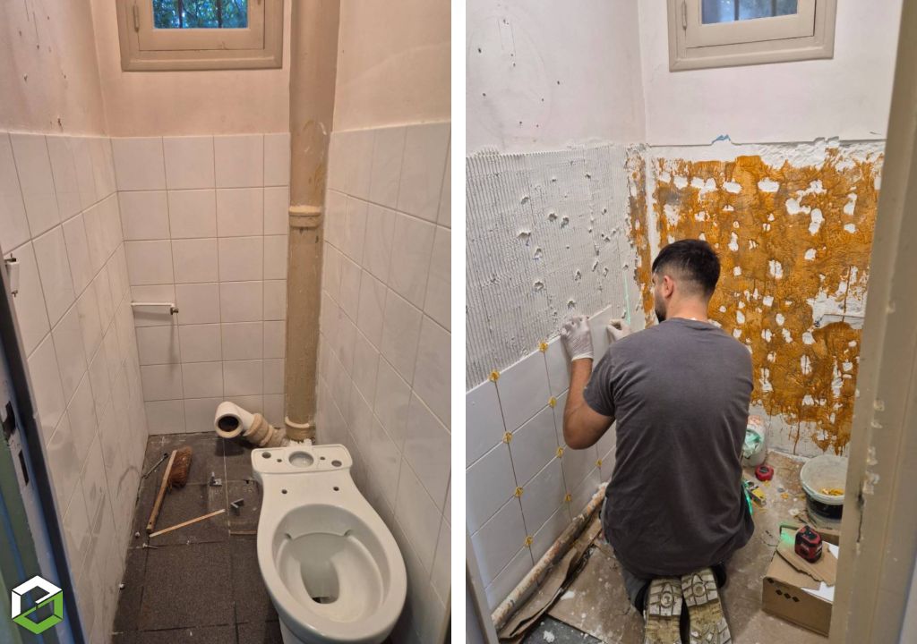 Ets A.Ciret Chauffage Plomberie : Installation de WC Jacob DELAFON avec faïence et carrelage pour un confort optimal