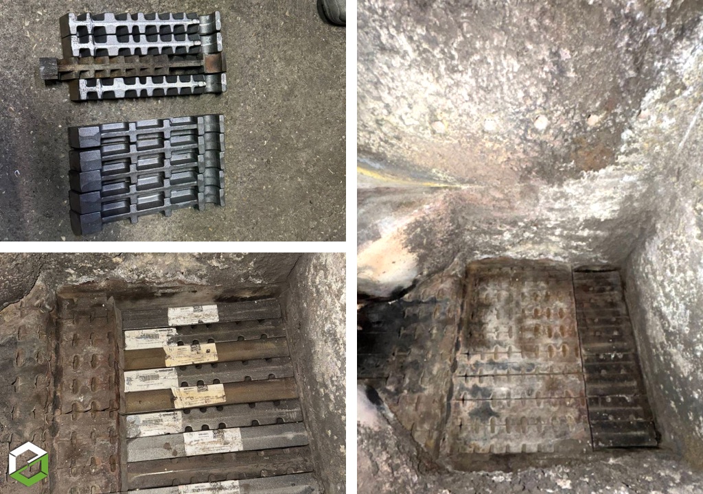 Ets A.Ciret Chauffage Plomberie : Remplacement de grille mobile sur chaudière Hargassner HSV 150 kW