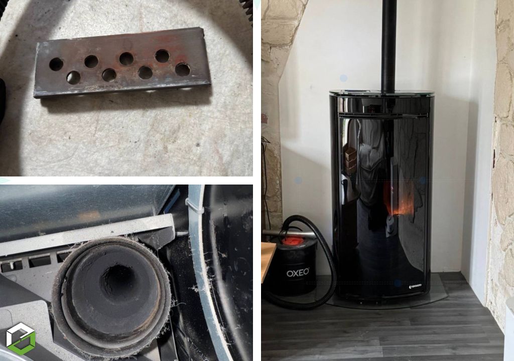 Entretien d'un poêle à granulés Ungaro et de ses deux silos-Loiret (45)