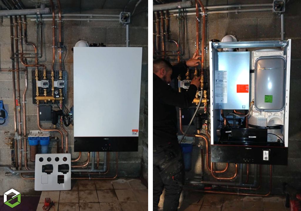 Ets A.Ciret Chauffage Plomberie : Installation d’une chaudière gaz Viessmann 111 W