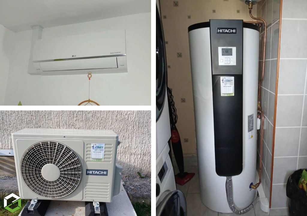 Ets A.Ciret Chauffage Plomberie : Installation d’un ballon thermodynamique et d’un quadri split