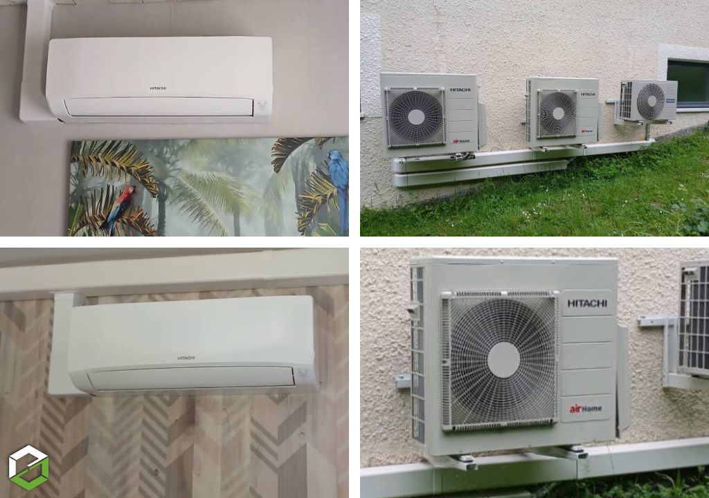 Installation d’un ballon thermodynamique Hitachi avec climatisation TRIPLE C -Loiret (45)