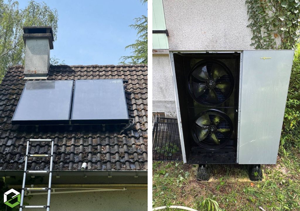 Entretien et nettoyage d’une pompe à chaleur avec panneaux solaires-Loiret (45)