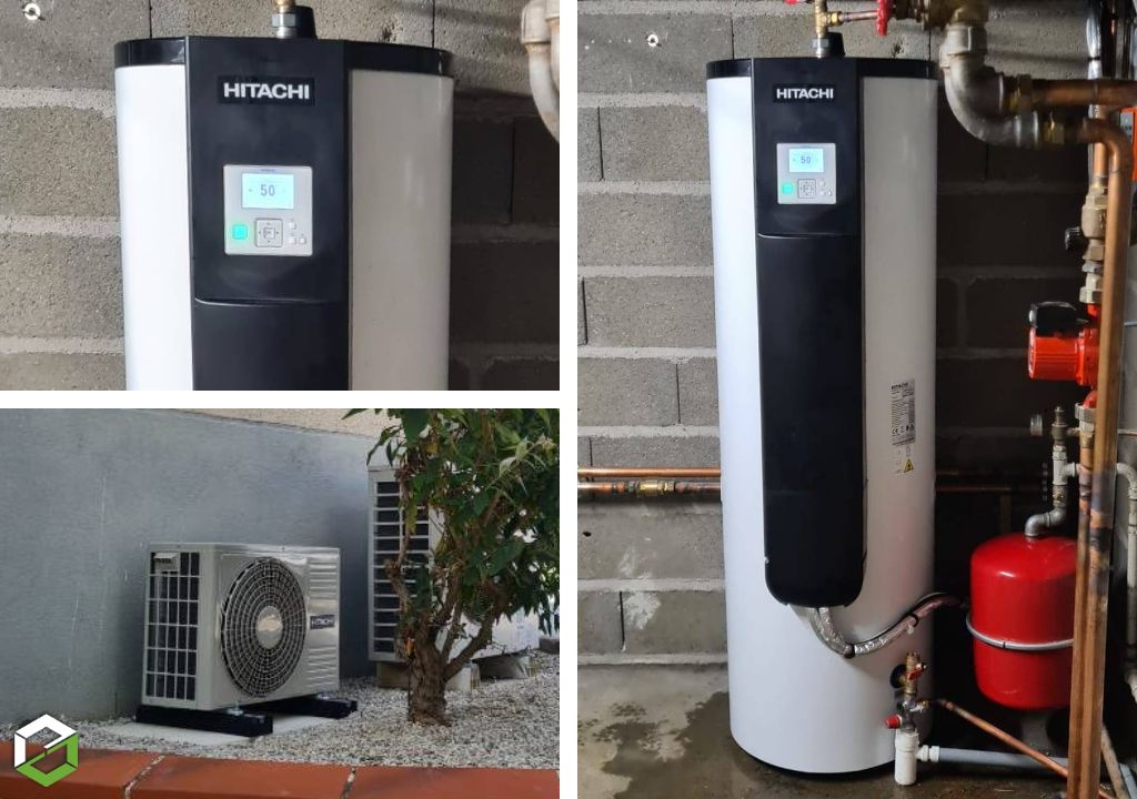 Installation d'un chauffe eau thermodynamique Hitachi Yutampo R32