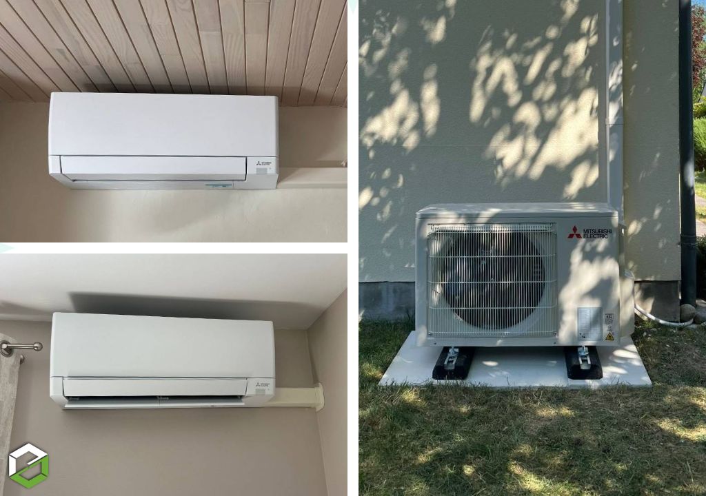 Installation d'une pompe à chaleur air/air Mitsubishi Compact AY
