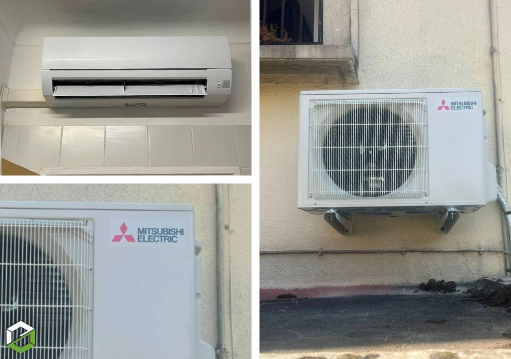 Installation d'une pompe à chaleur air/air Mitsubishi Essentiel HR en boulangerie