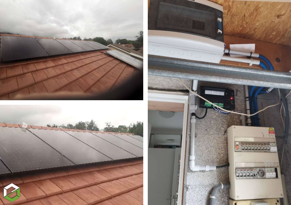 Installation de 7 panneaux photovoltaïques / capacité de 2.975 kWc avec micro onduleurs