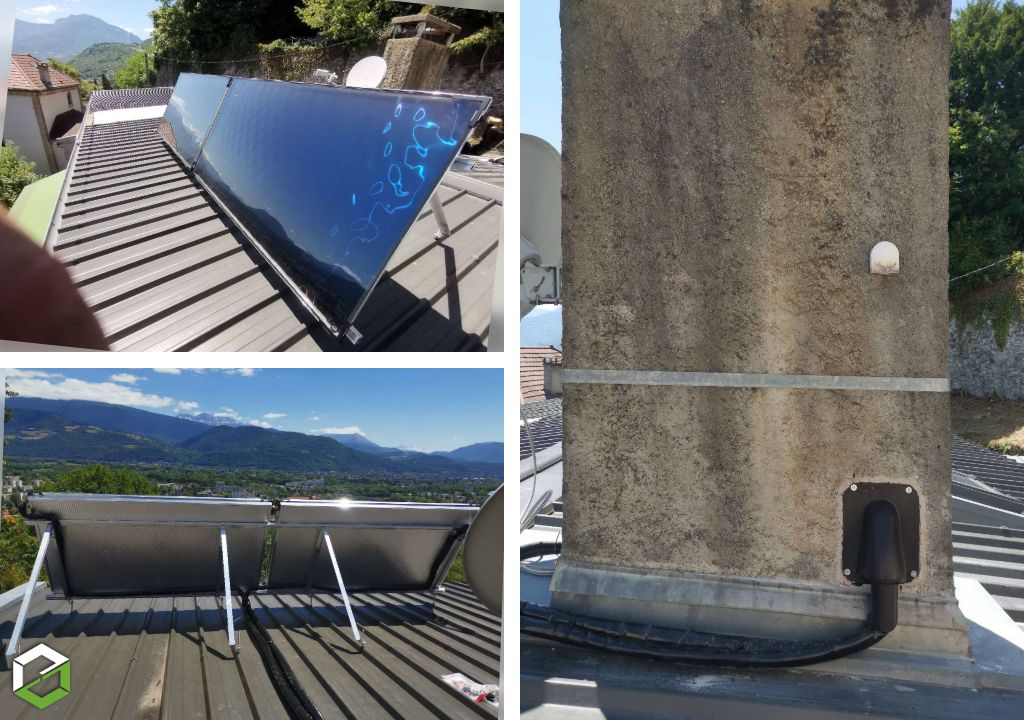 Installation d'un chauffe-eau solaire Solisart / RGE QUALISOL COMBI-Isère (38)