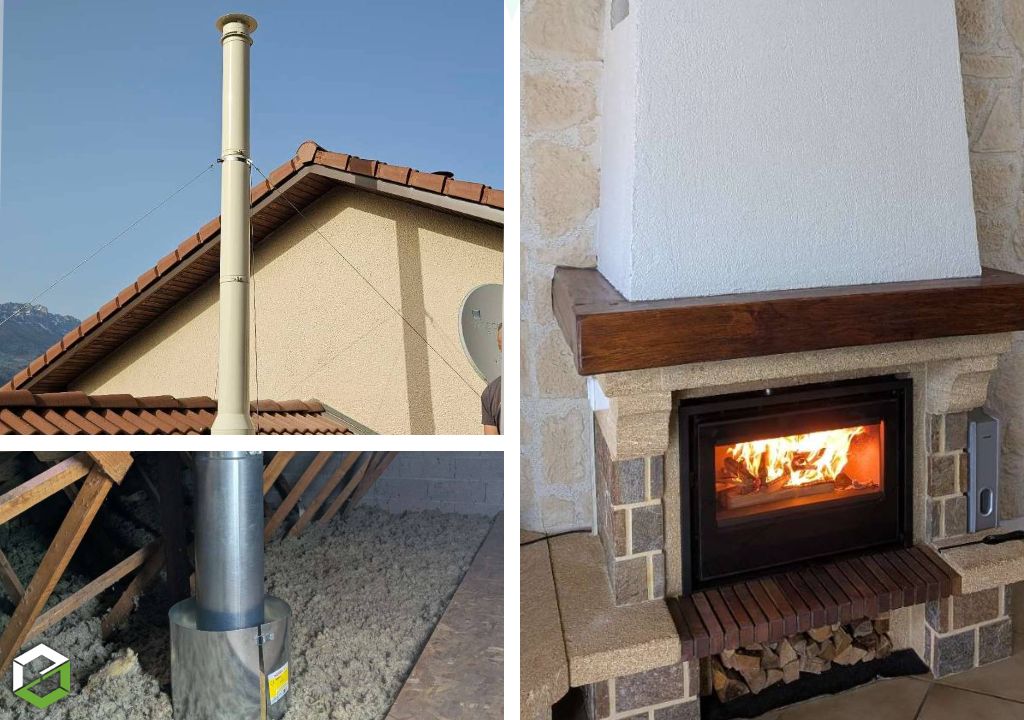 Remplacement complet du conduit existant et installation d’un insert bois