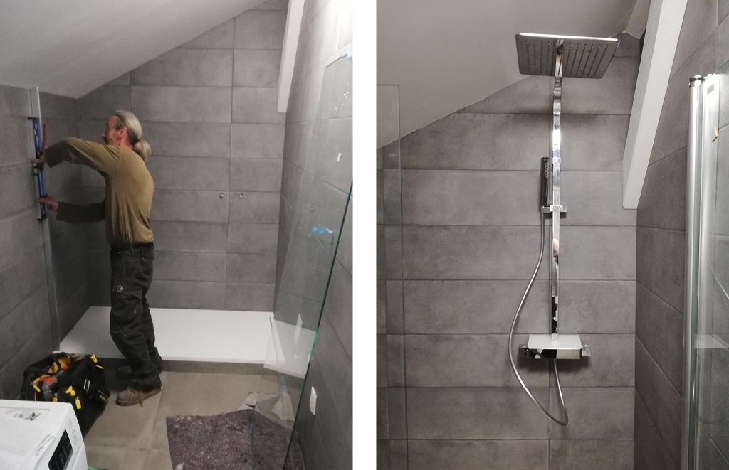 Consultez la chantier : rénovation salle de douche
