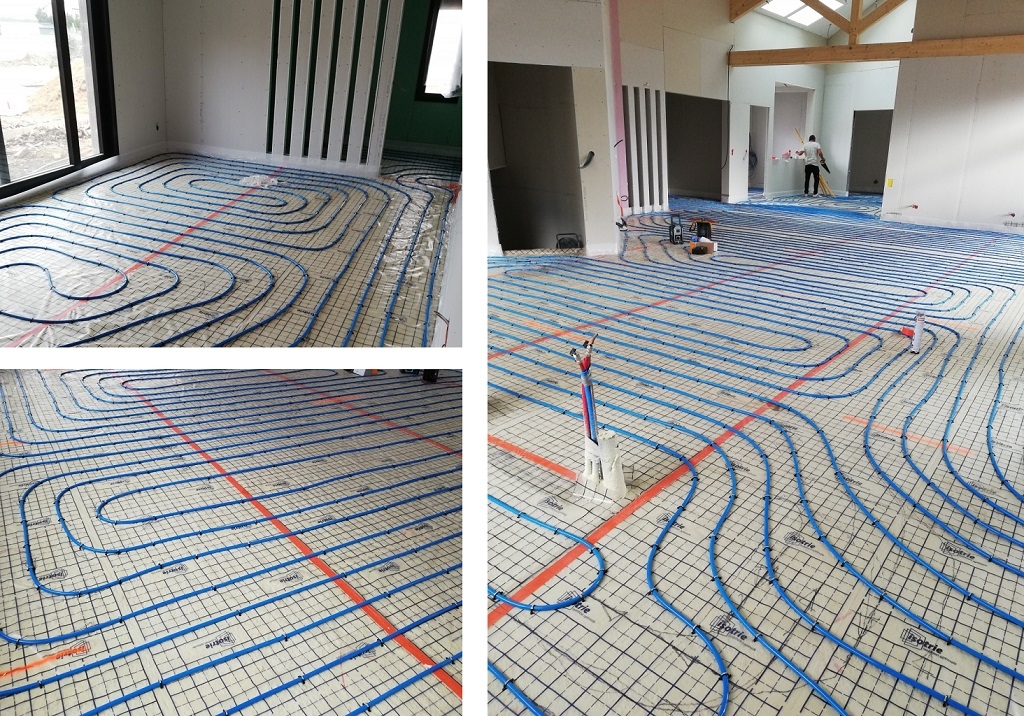 Consultez la chantier : pose de plancher chauffant laneuveville