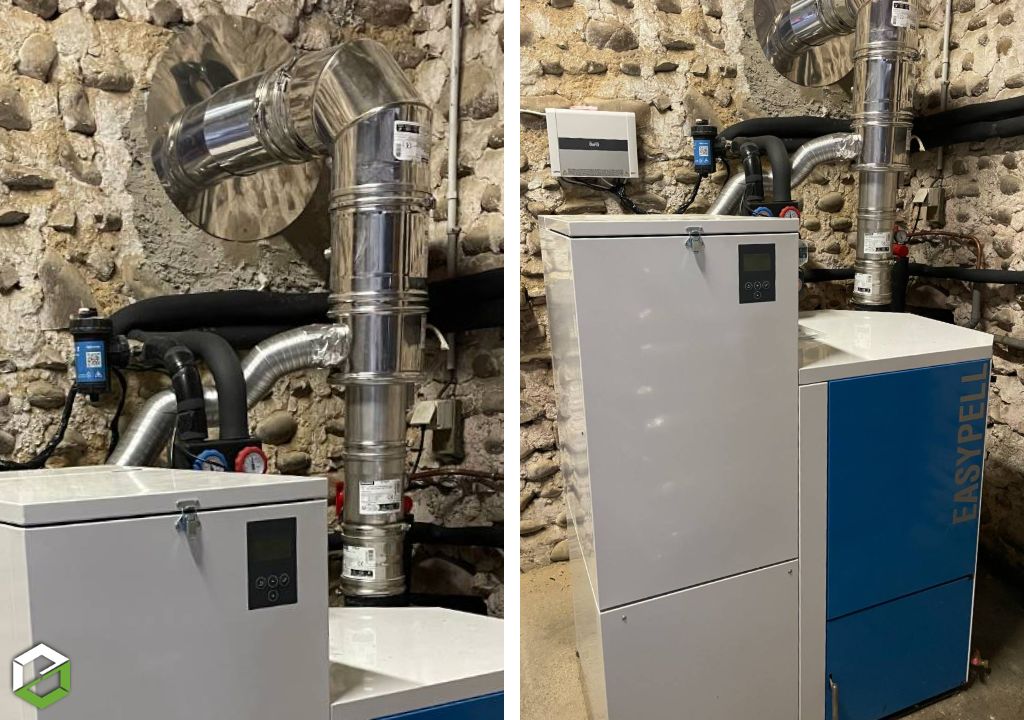 Installation d'une chaudière à granulés de bois/pellets EASYPELL 