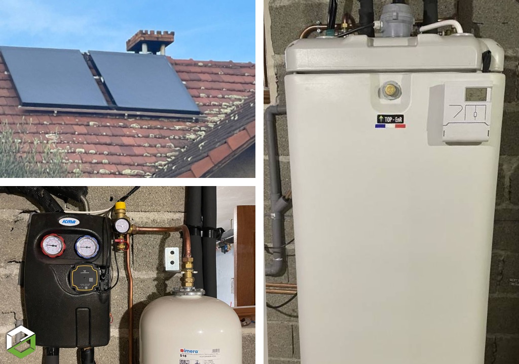 Installation d'un chauffe-eau solaire TOP EnR (CESI) - Entreprise RGE Qualisol