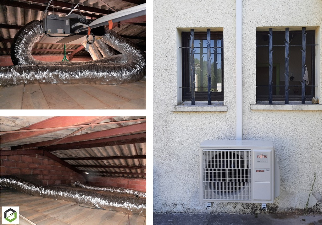 Installation d'une climatisation réversible gainable ATLANTIC - Entreprise RGE QualiPac