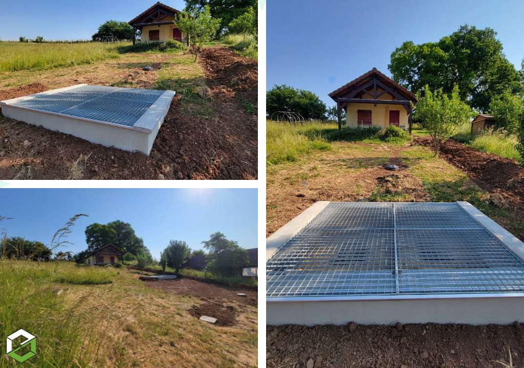 Consultez la chantier : assainissement en phytoepuration aquatitis jardin d'assainissement 2 equivalents habitant eh