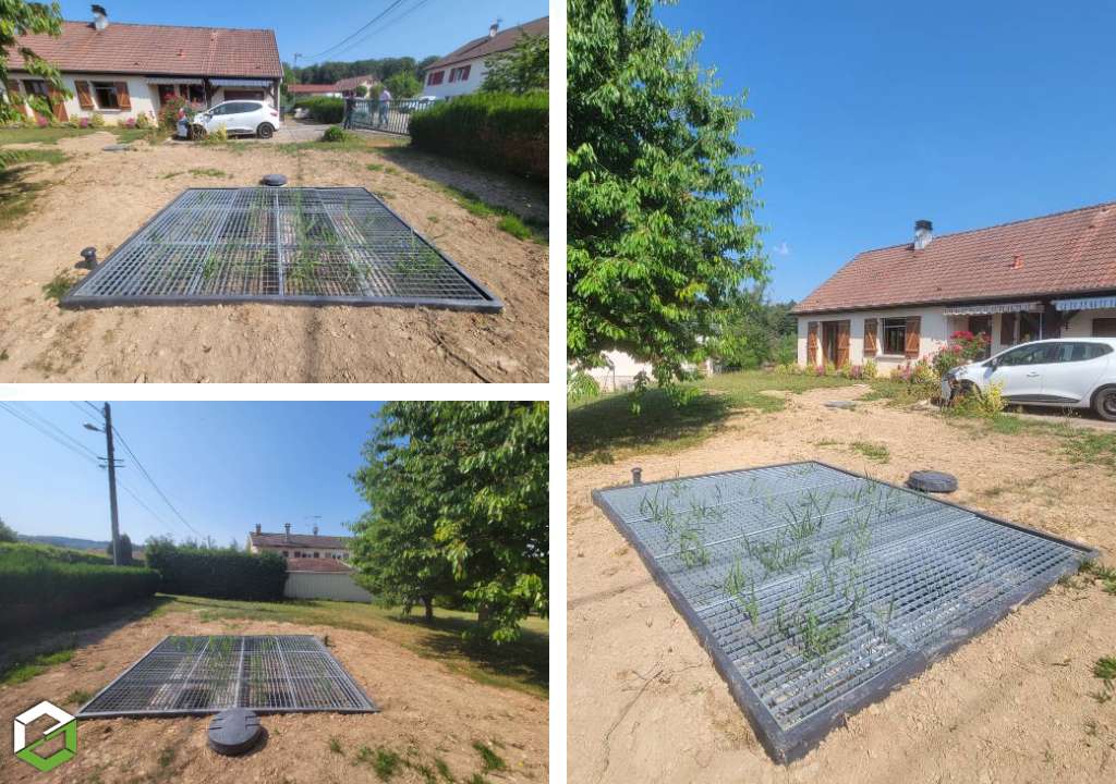 Consultez la chantier : assainissement en phytoepuration aquatitis jardin d'assainissement 3 equivalents habitant eh