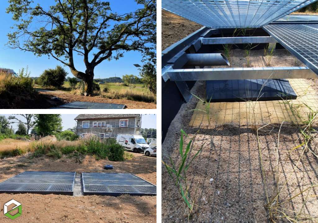 Consultez la chantier : assainissement en phytoepuration aquatitis jardin d'assainissement 6 equivalents habitant eh